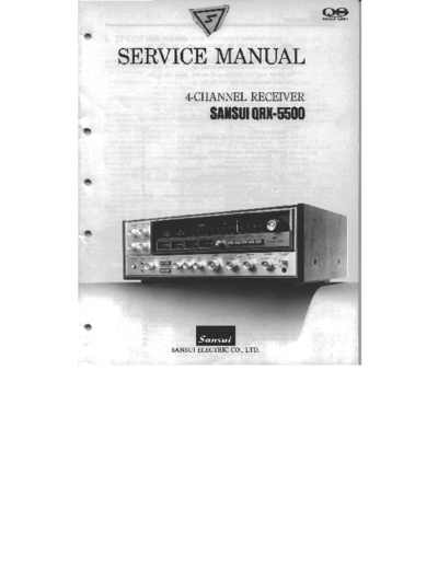 Sansui QRX-5500 Service manual for Sansui QRX-5500 4-channel receiver-amplifier